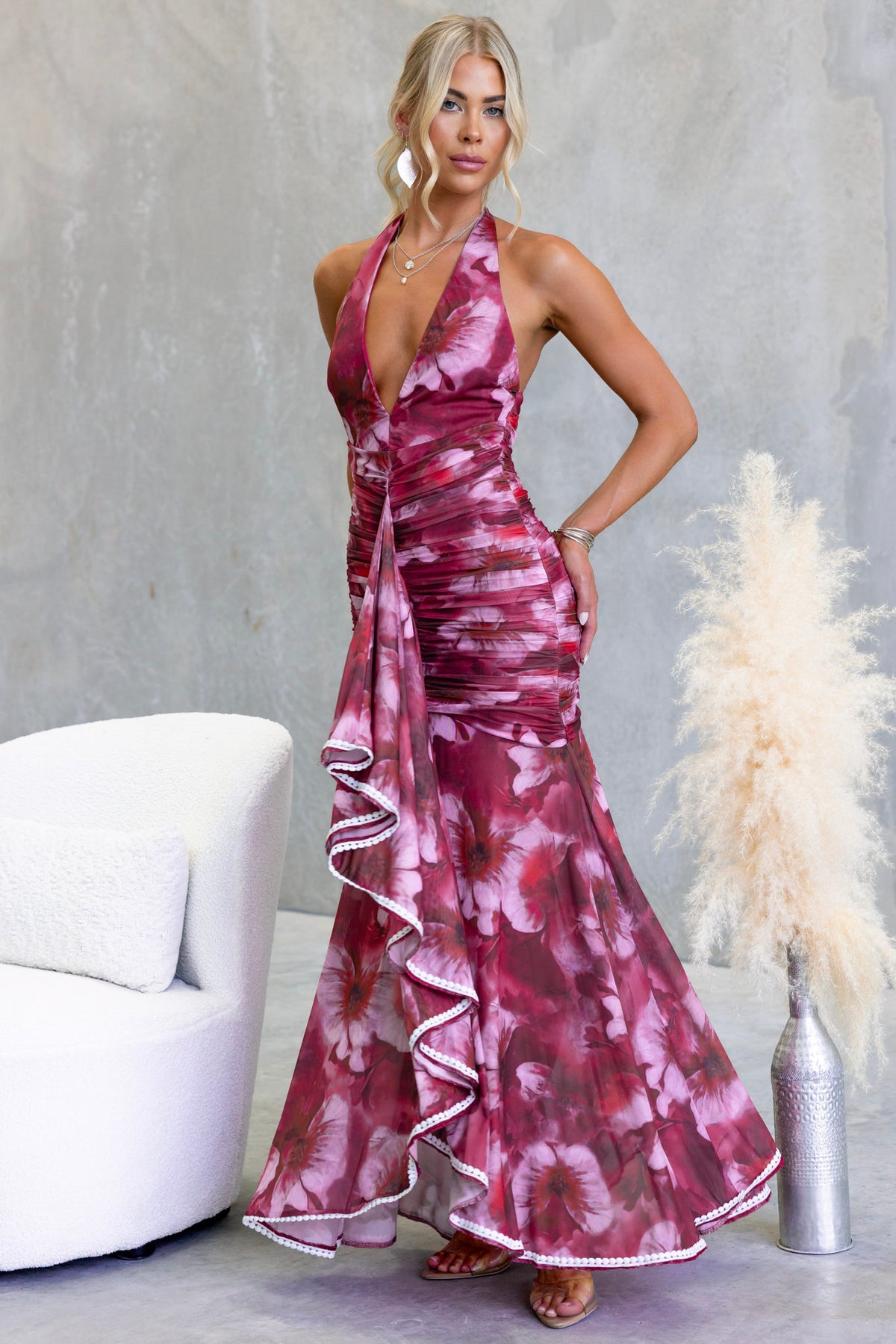 Falling Petals Maxi Dress