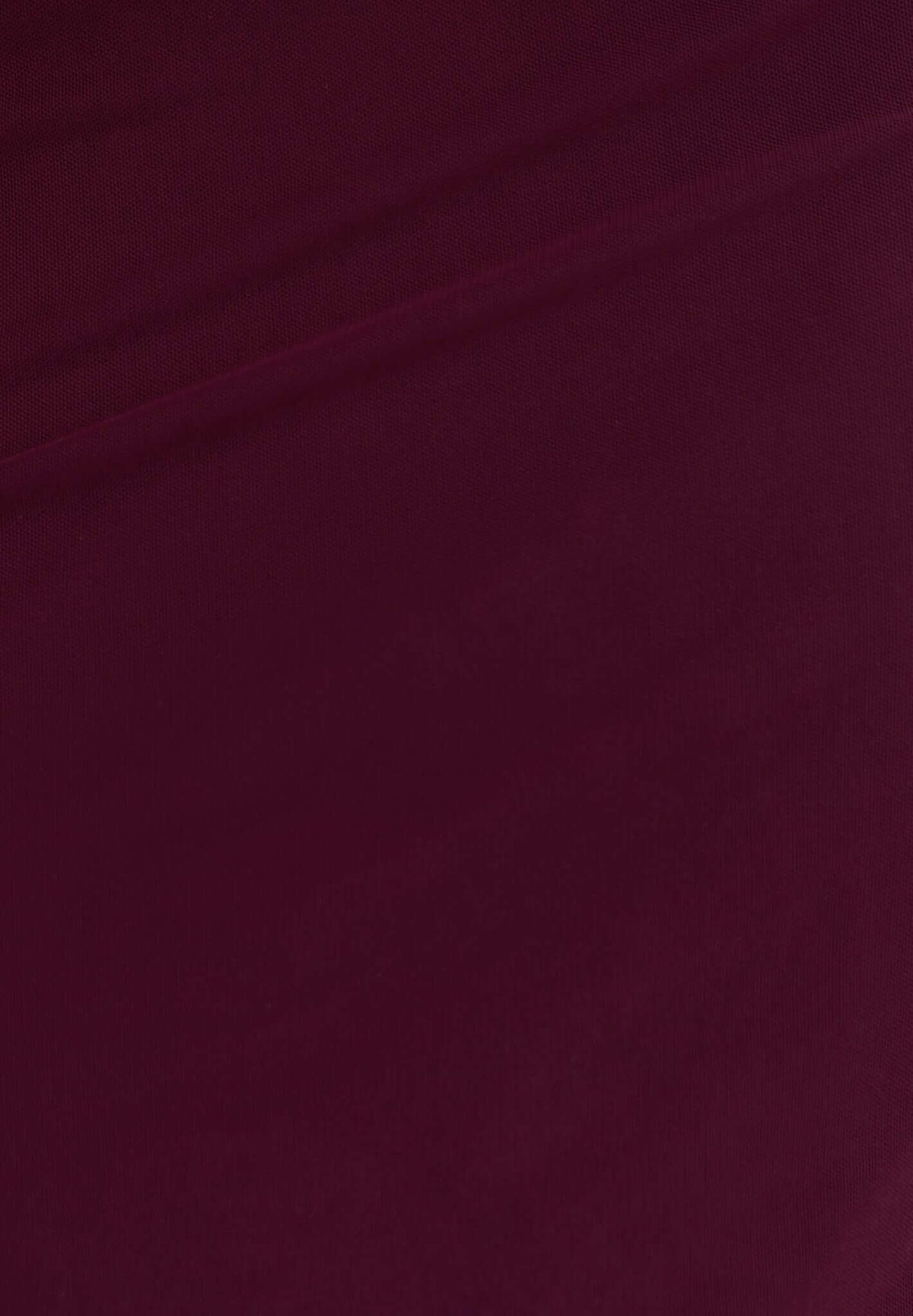 Close-up of burgundy fabric showcasing soft texture and smooth finish for the Meriden Maxi Dress.