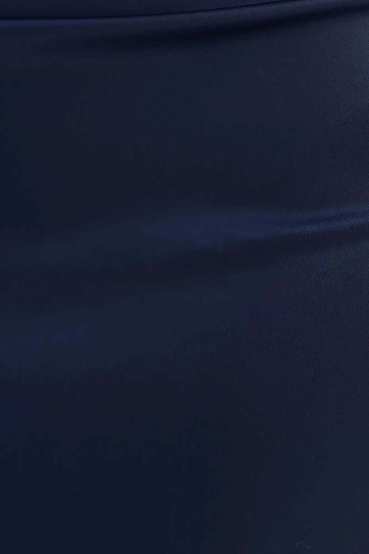 Close-up of satin navy fabric from Kenzie Maxi Dress, showcasing its smooth texture and elegant color.