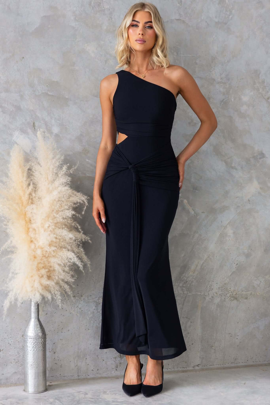 Stylish One-Shoulder Maxi Dress – Amaroso Boutique