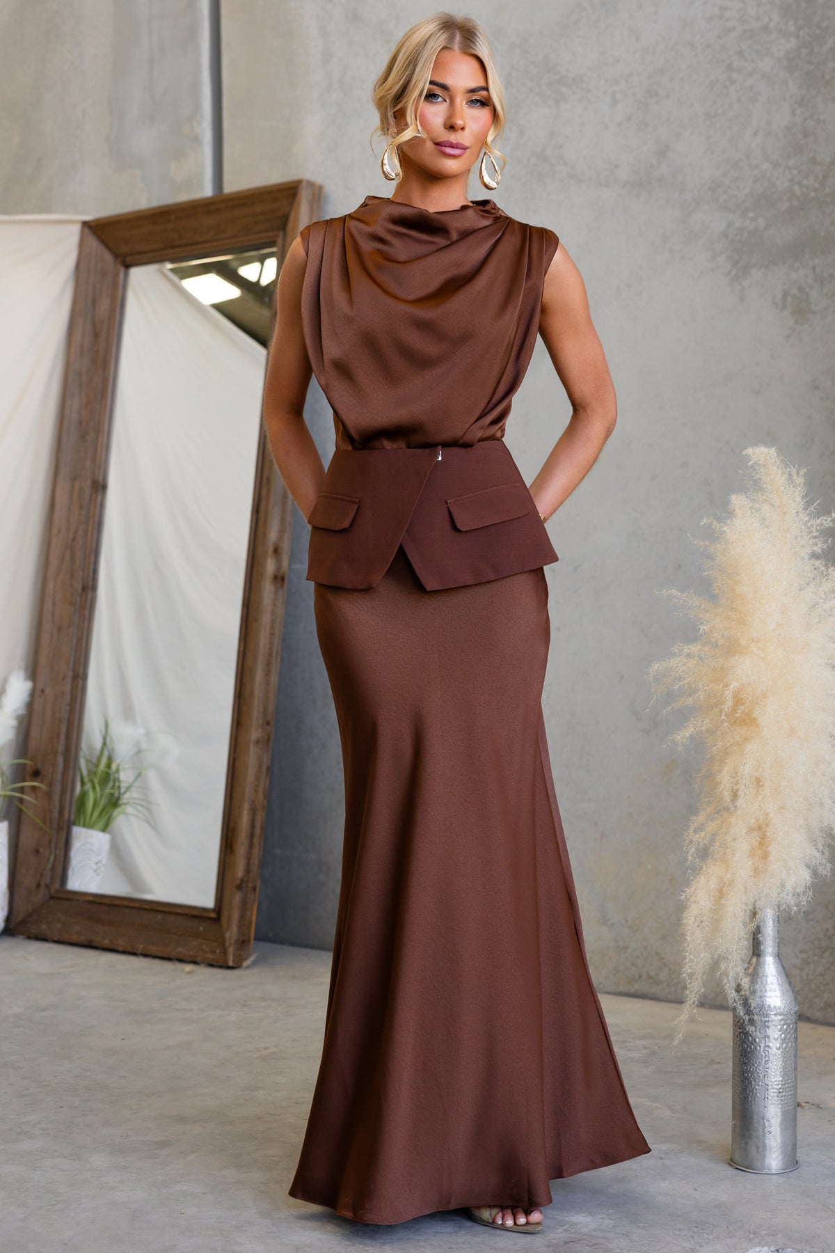 off the peg bridesmaid dresses Long Formal Off Shoulder Bridesmaid Dress main image 1