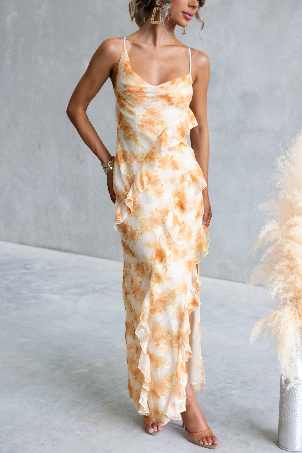 Golden Eclipse Maxi Dress