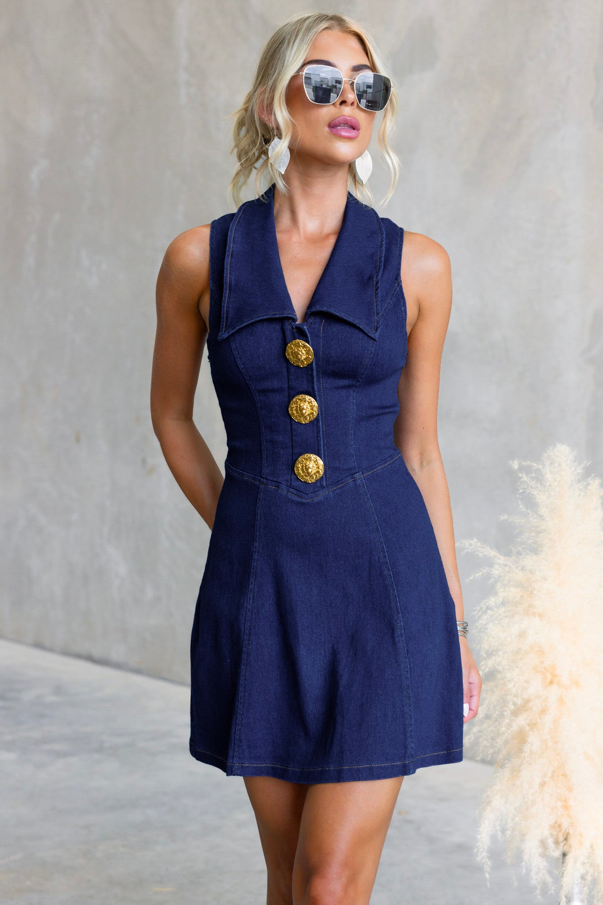 Minimal Intent Denim Dress
