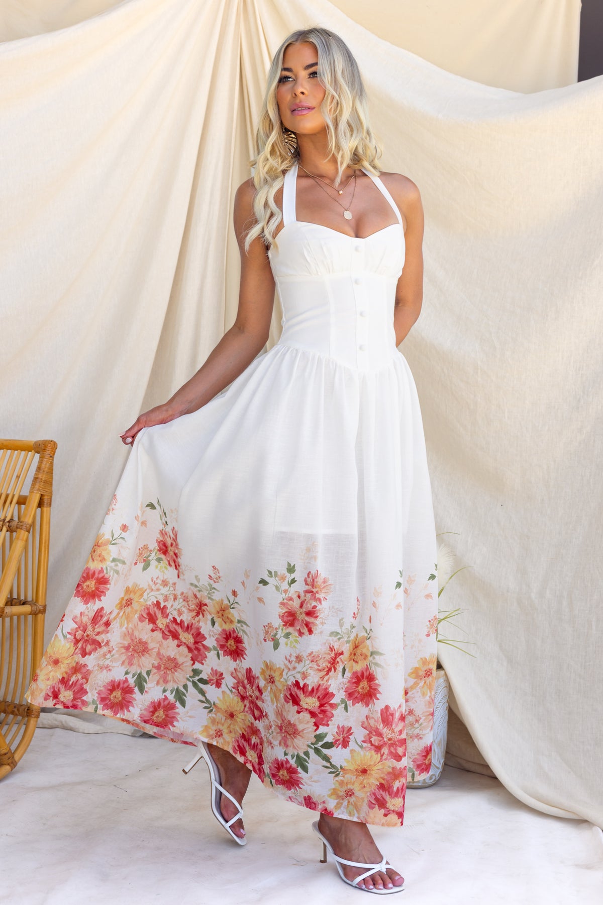 Morning Rose Maxi Dress