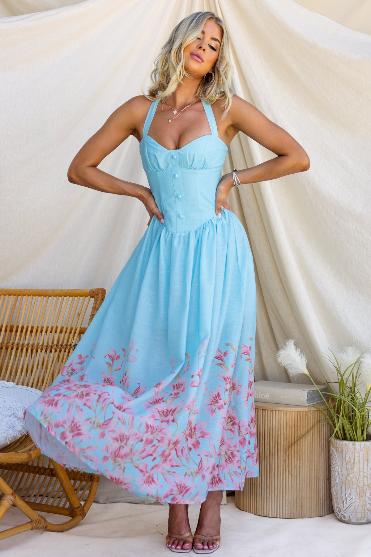 Morning Rose Maxi Dress