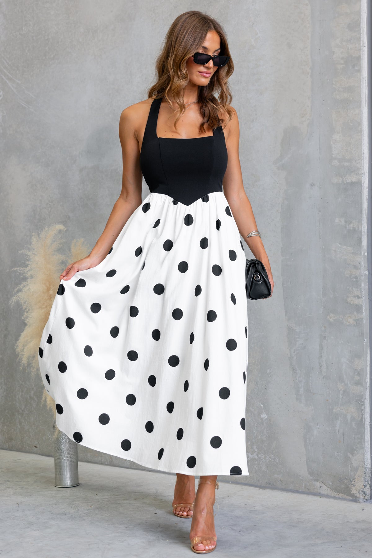 Noire Bloom Maxi Dress