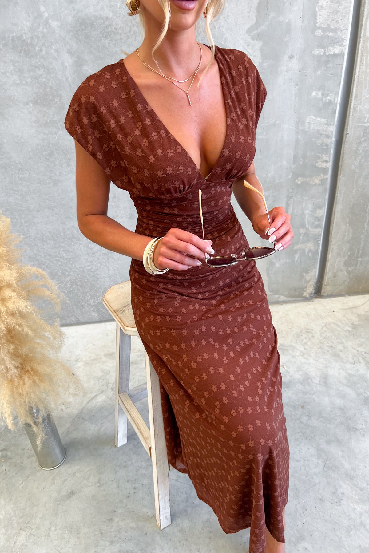 Sepia Scenes Maxi Dress