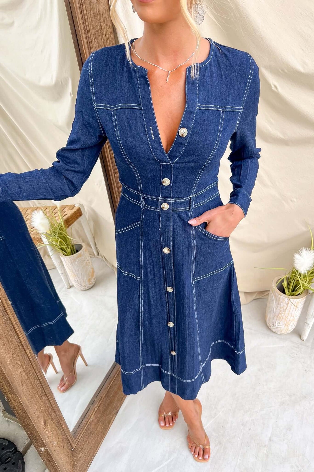 sainsbury's denim dress Denim Dress Sainsburys Ladies Dresses Sainsbury's 36 Polka Dot Denim Co-ord Is The Easiest