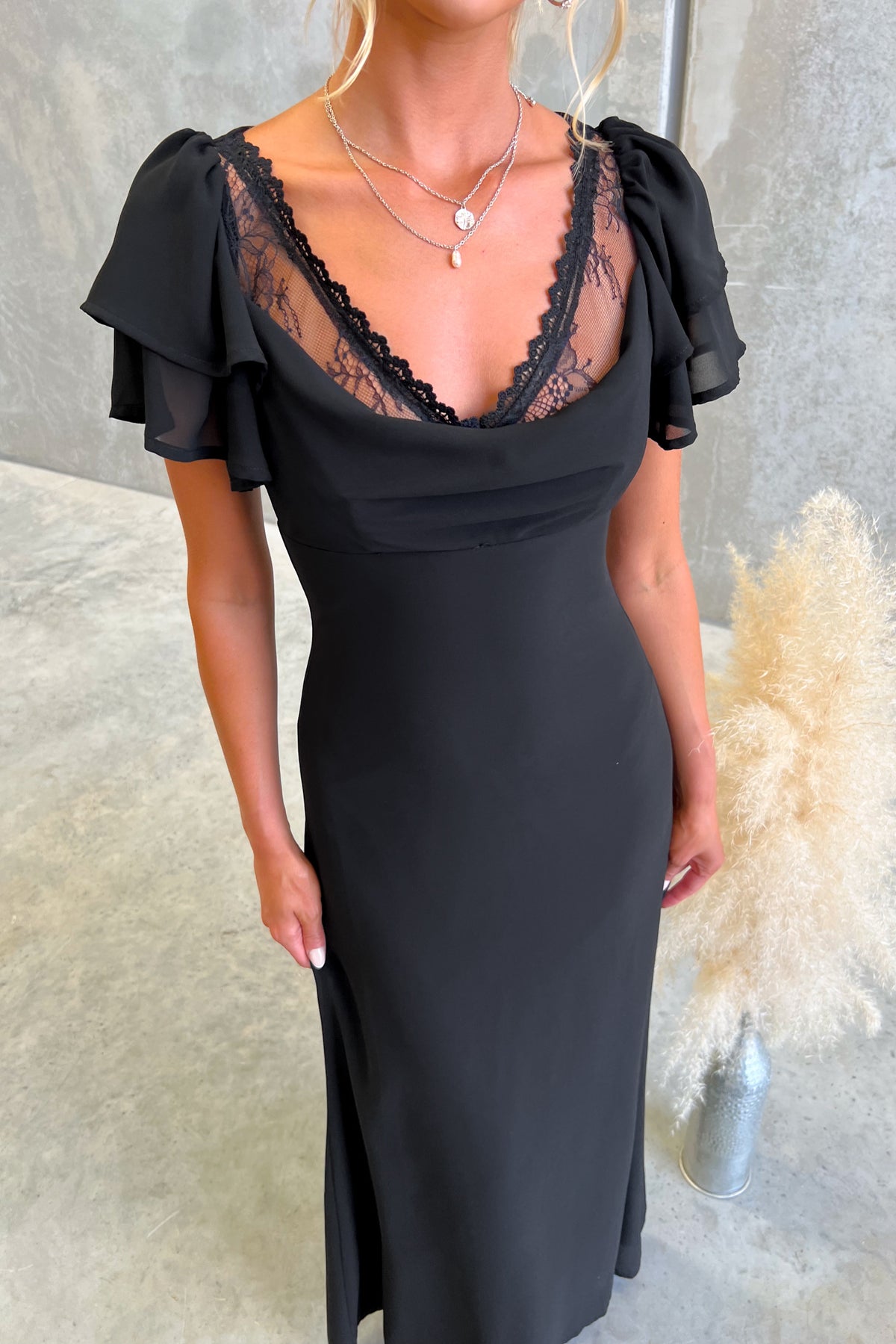 Midnight Charm Maxi Dress