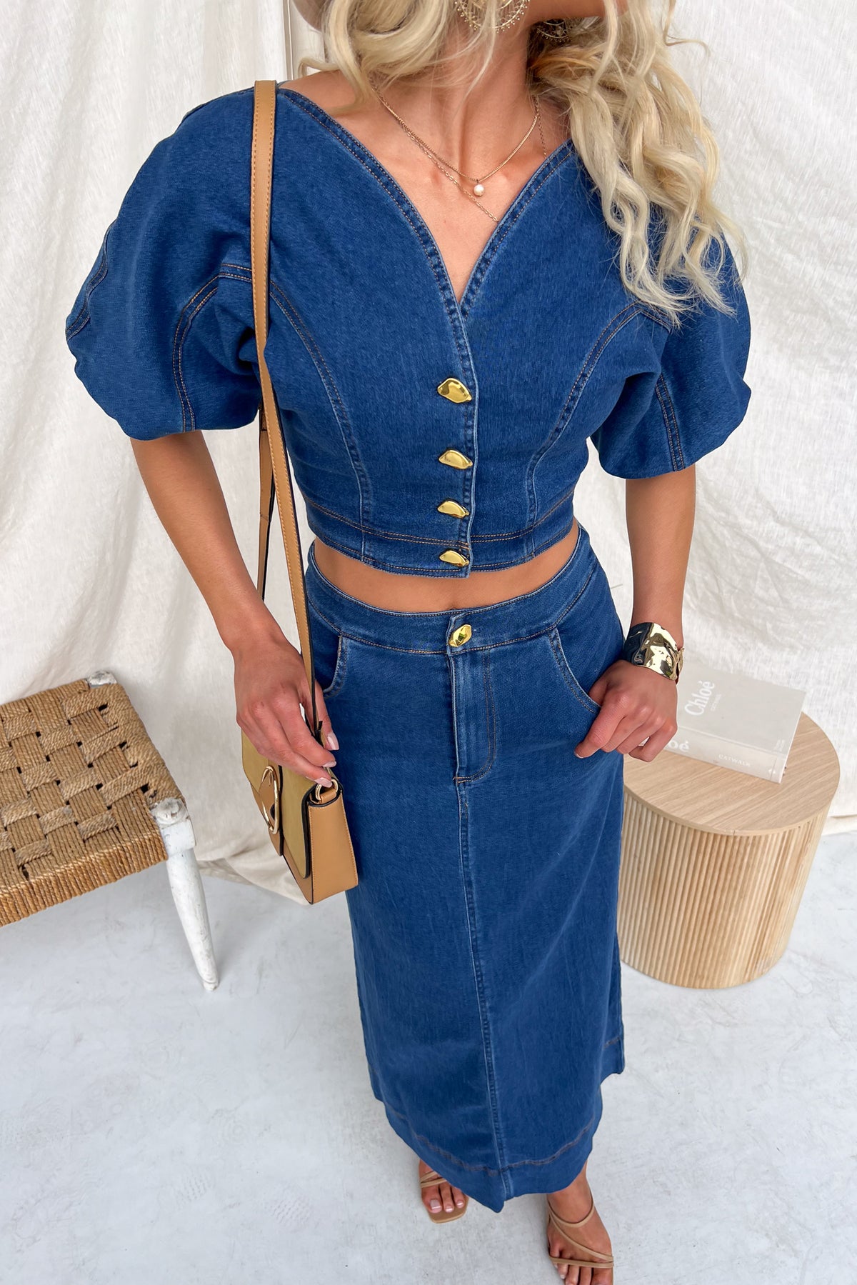 Brynah Denim Top