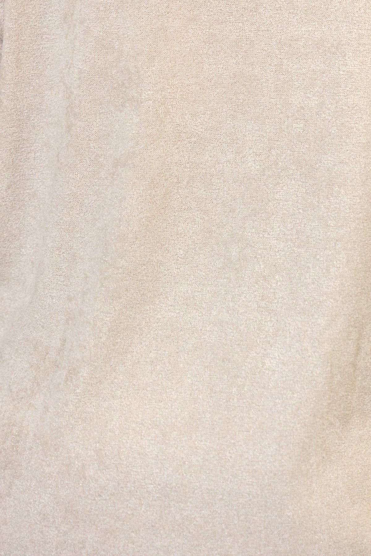 Soft beige fabric with a subtle sheen, perfect for stylish and comfortable clothing.