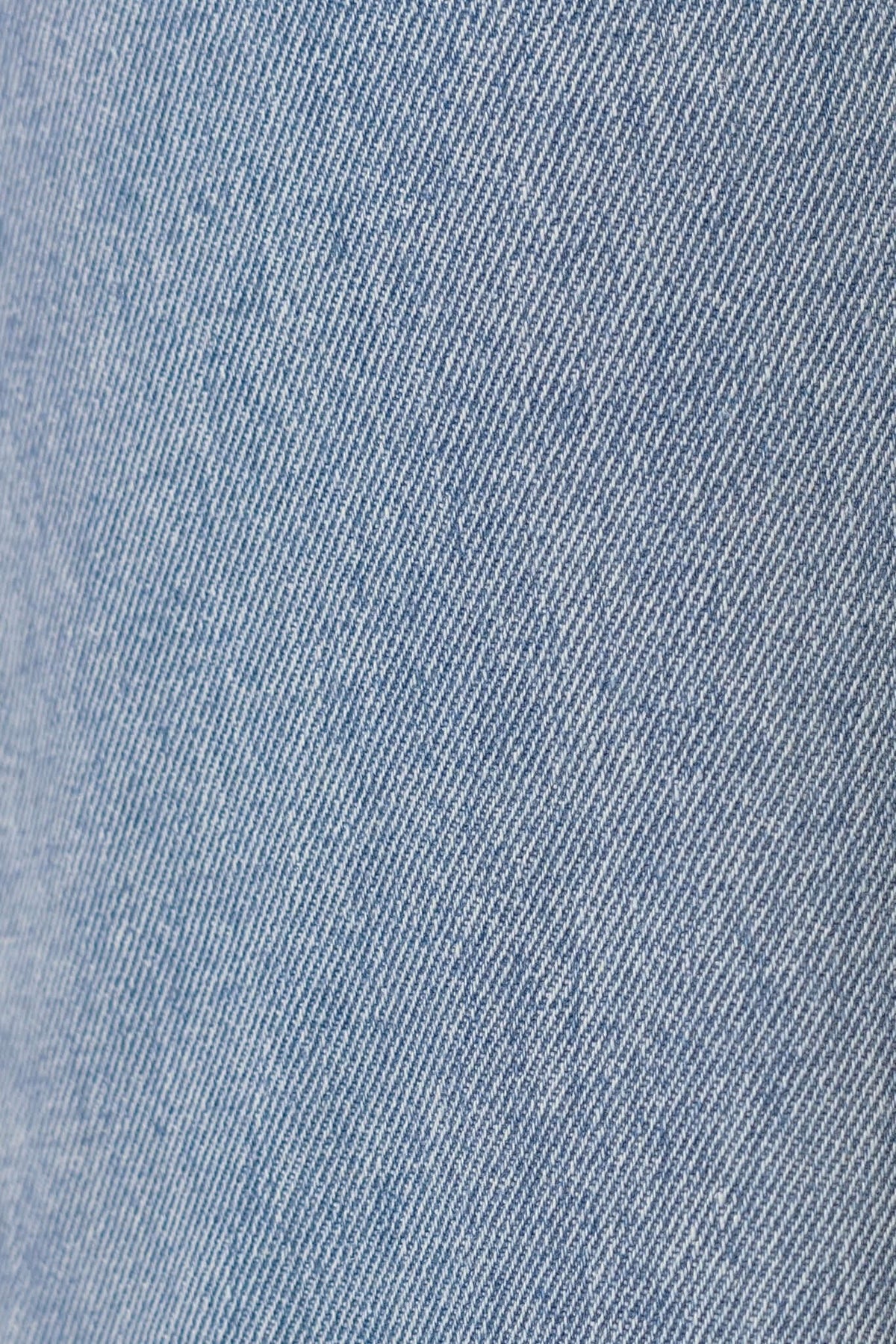 Close-up of Claremont Jeans fabric showcasing light blue non-stretch denim texture.