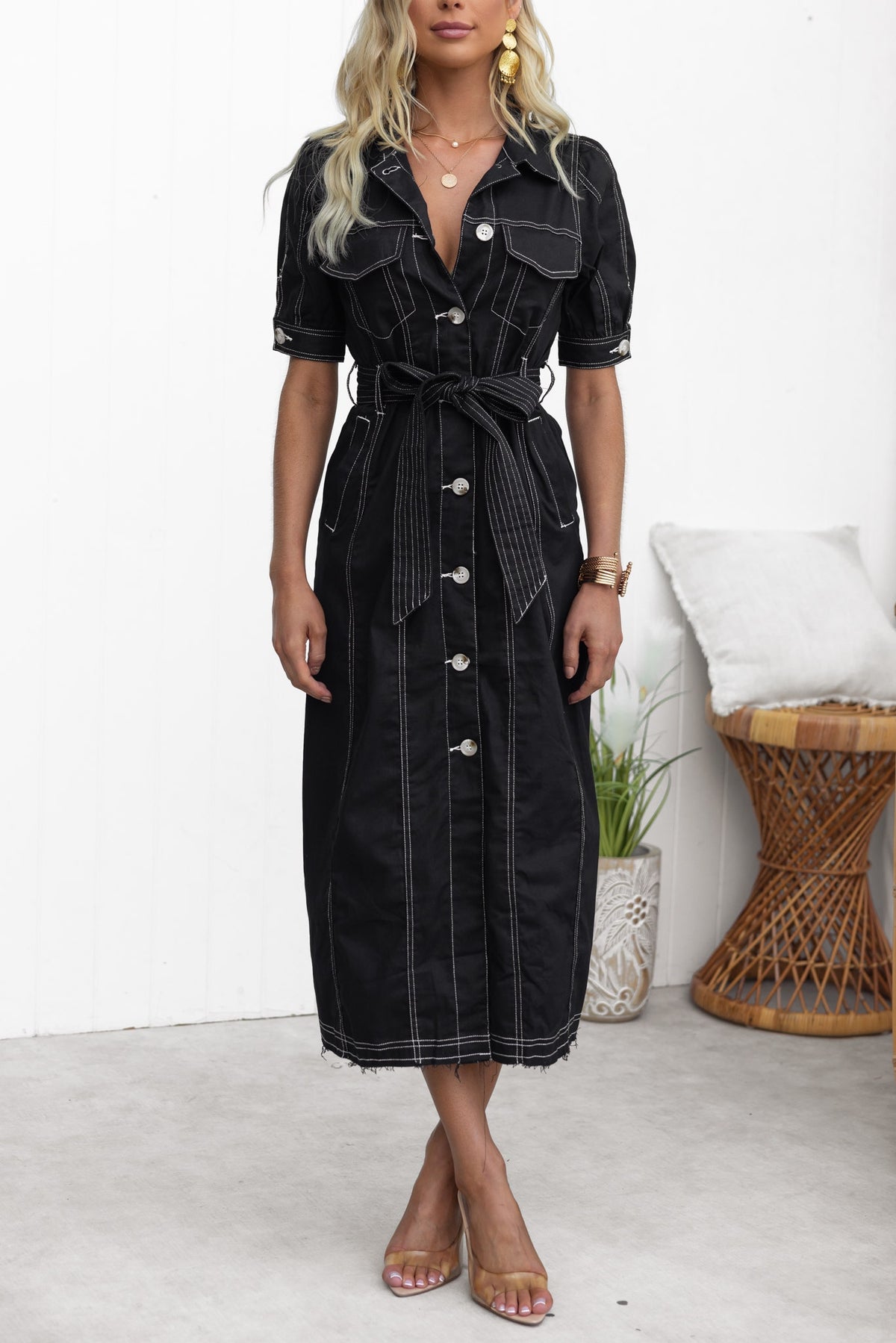 Morgan Denim Midi Dress – Amaroso Boutique