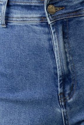 Close-up of Timberlake Jeans featuring mid-high waist and stretchy denim blend for comfort and style.