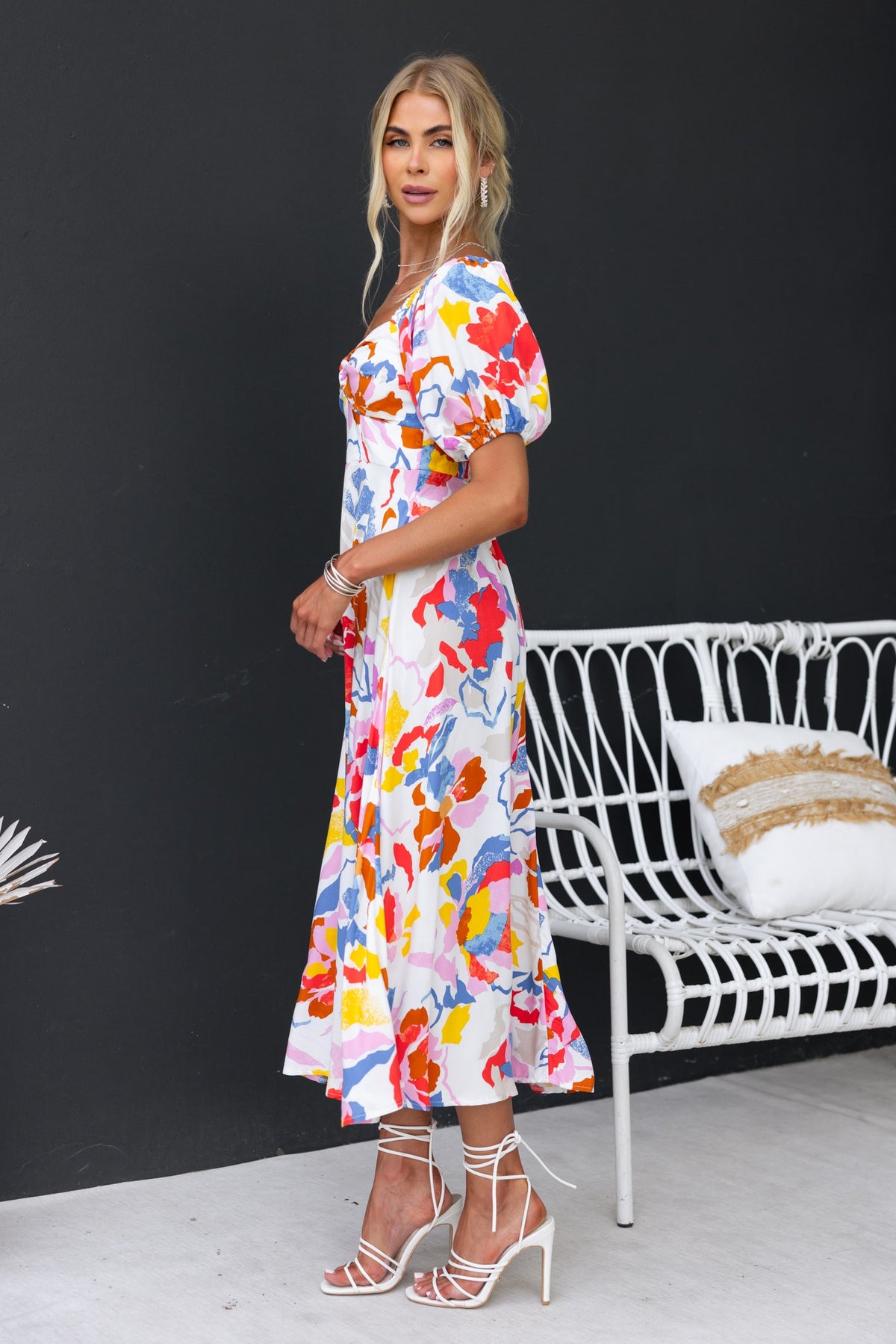 airlie midi dress The Airlie midi dress! Find your size today! Perfect for parties, bridal functions and more! This classic silhouette with modern flare is a timeless piece for any woman's closet. #bridalstyle #acler #whitemididress #