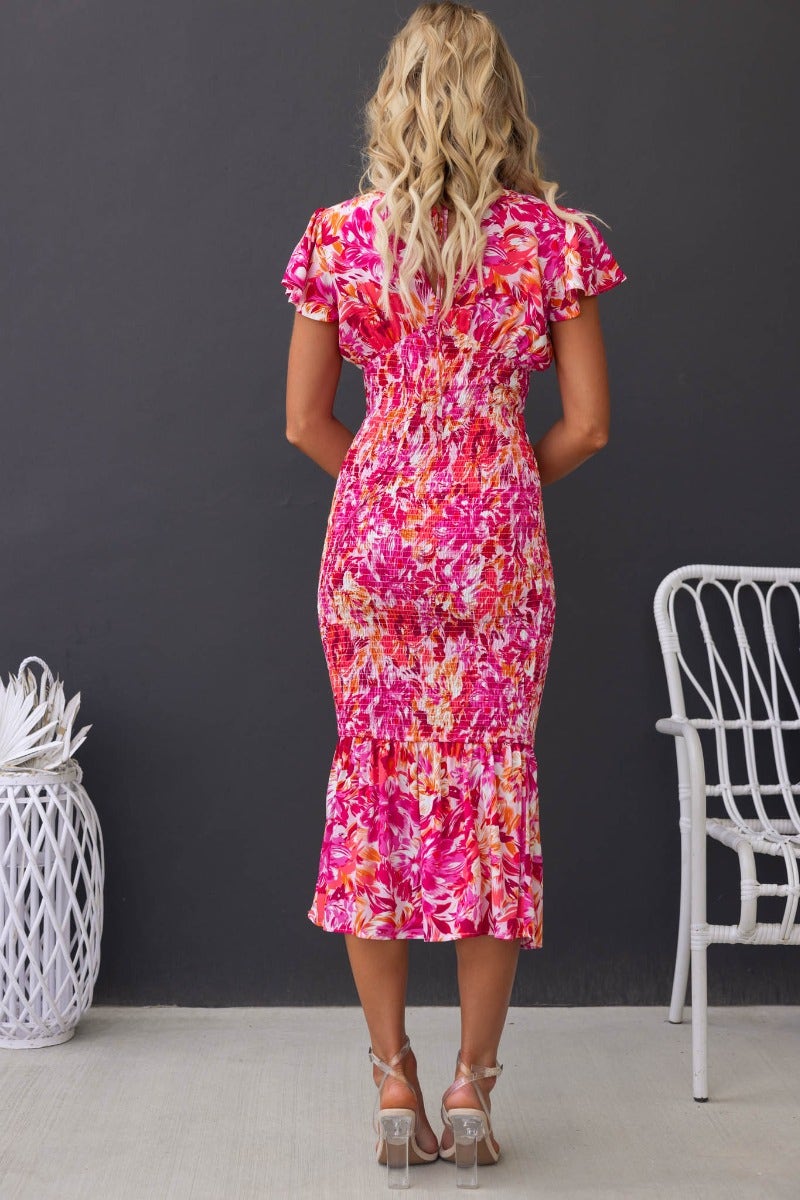 barcelona midi dress Baltic Born Womens Barcelona Tiered Dress | Black