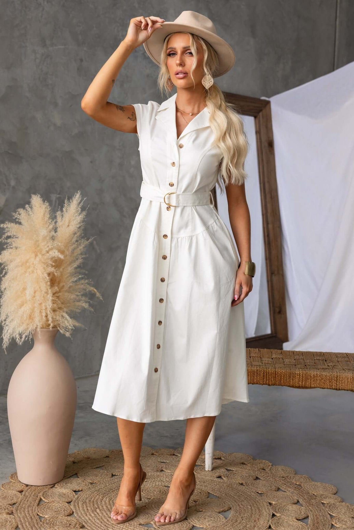 white denim midi dress White Denim Dress - Bodycon Midi Dress - Sleeveless Midi Dress