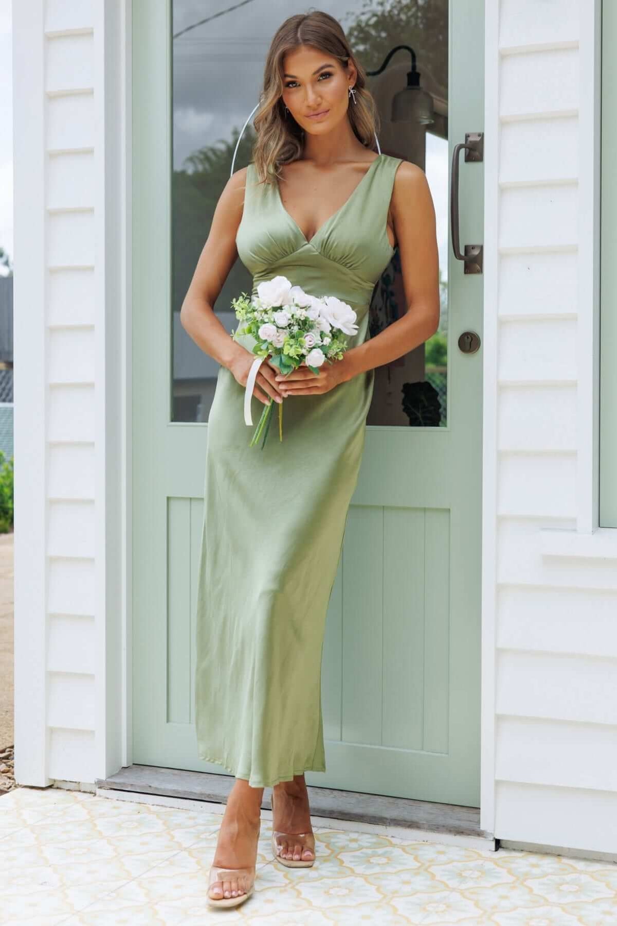 Alika Maxi Dress Chic Satin Bridal Wear Amaroso Boutique Alika Maxi Dress Chic Satin Bridal Wear Amaroso Boutique