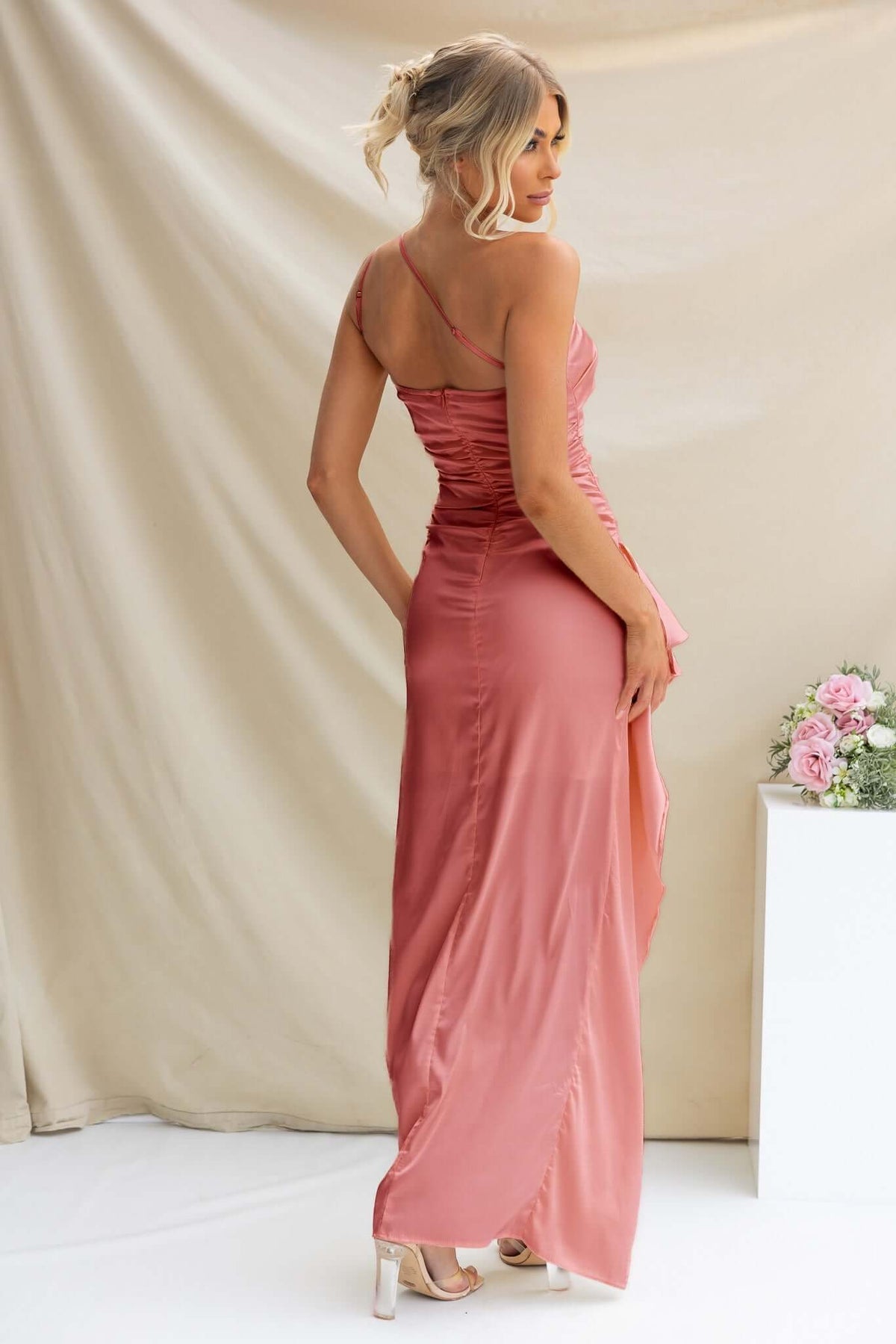 Shop Dimmi Maxi Dress - Elegant Satin Style Amaroso Boutique Shop Dimmi Maxi Dress - Elegant Satin Style Amaroso Boutique