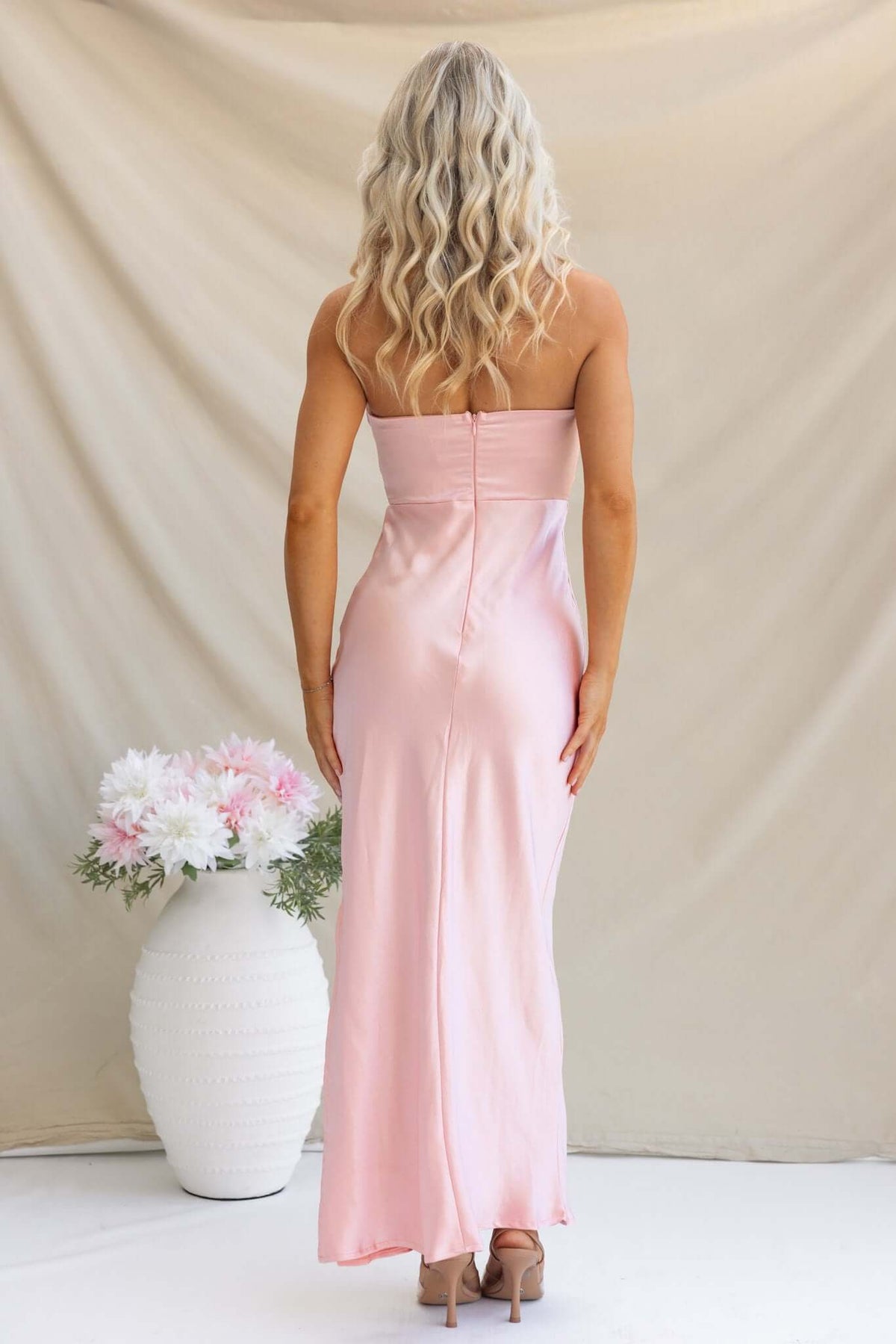 flossie pink maxi sleeveless dress Flossie Pink Sleeveless Prom Dress - US 16