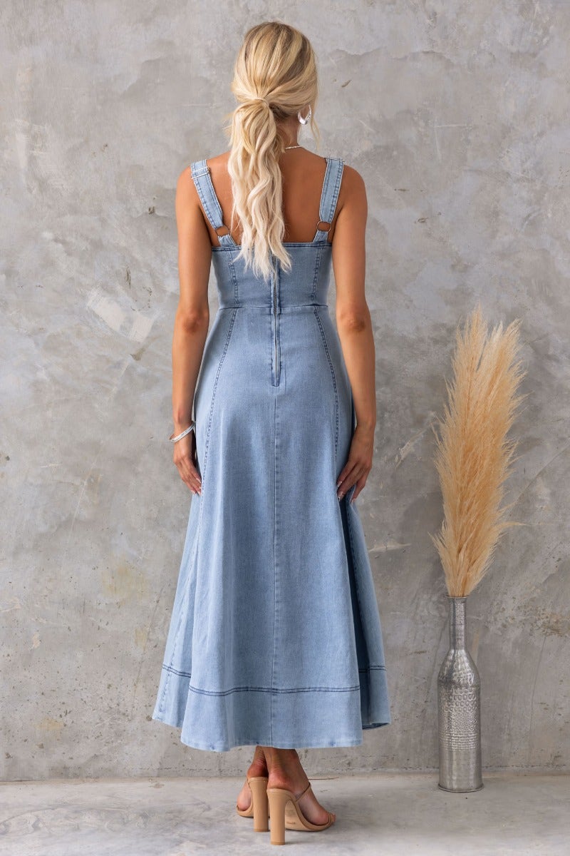 Fantastic Denim Maxi Dress Amaroso Boutique Fantastic Denim Maxi Dress Amaroso Boutique