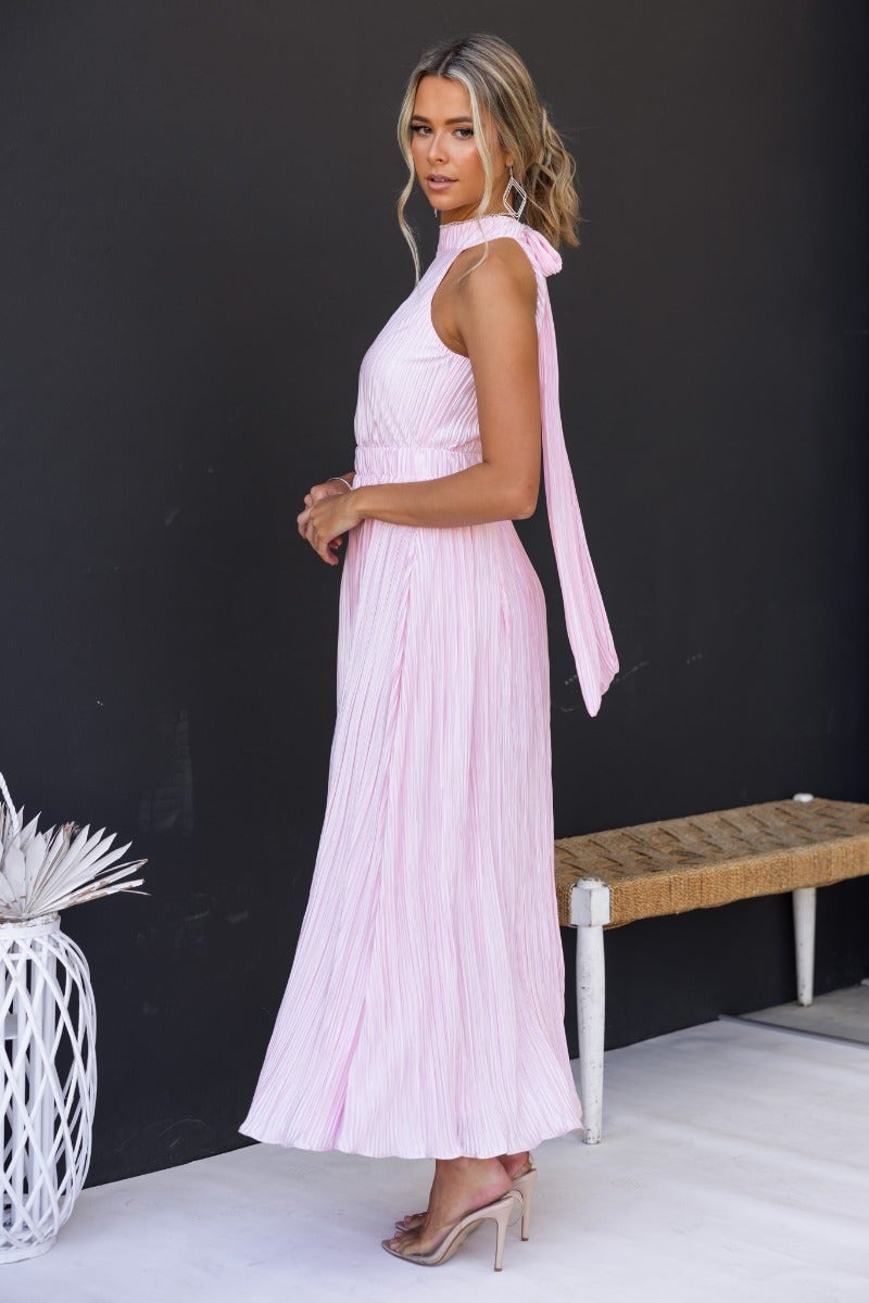 accordion pleat maxi dress Tyran Maxi Dress – Amaroso Boutique