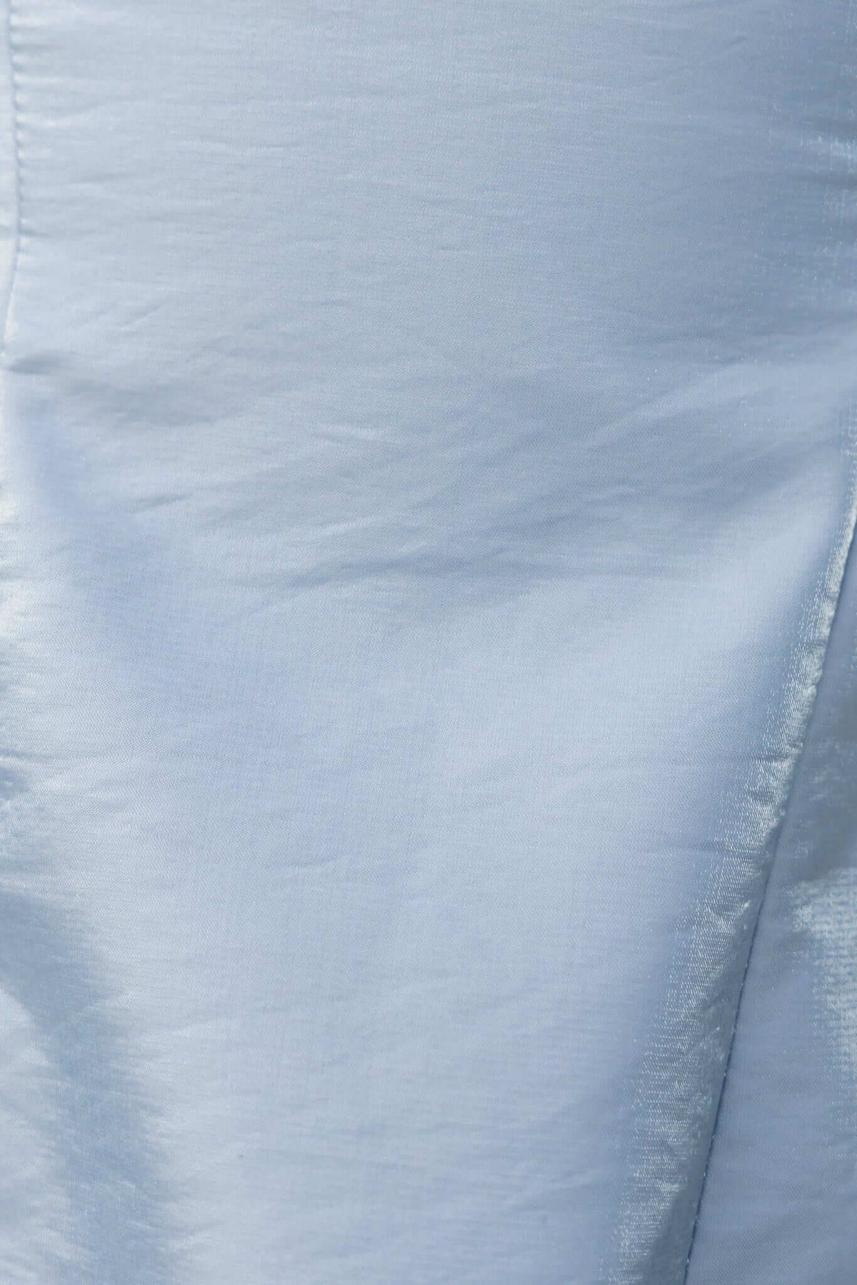 Close-up of shiny light blue fabric featuring a smooth texture, ideal for the Yalena Mini Dress.