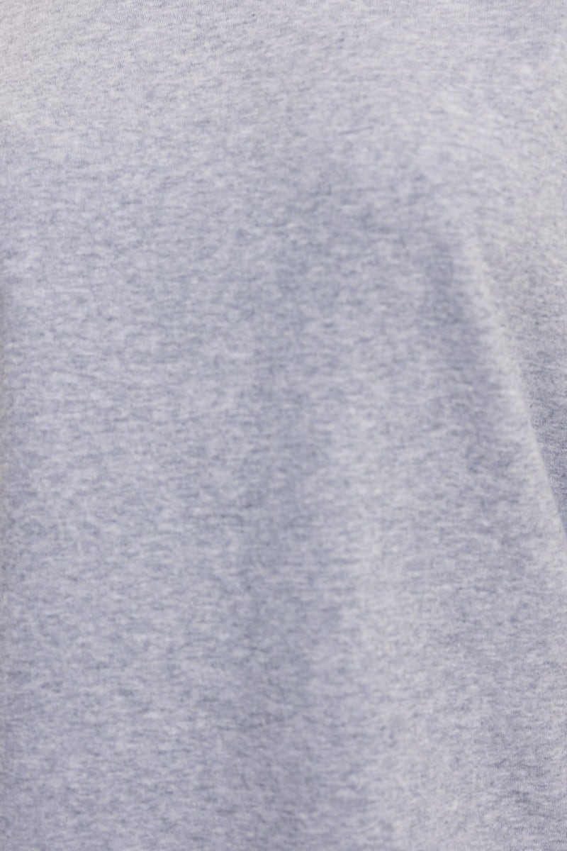 Close-up of grey fleece-lined Aces Jumper fabric showcasing soft texture and stretch, ideal for cozy casual wear.