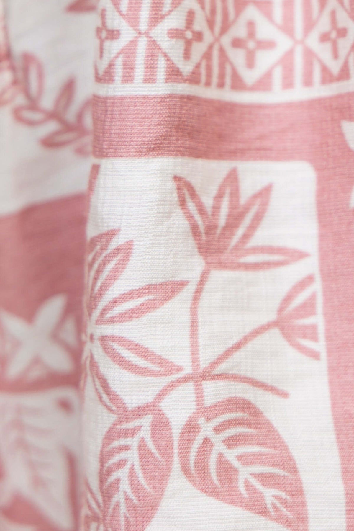 Close-up of pink floral fabric pattern used in Huxley Playsuit.