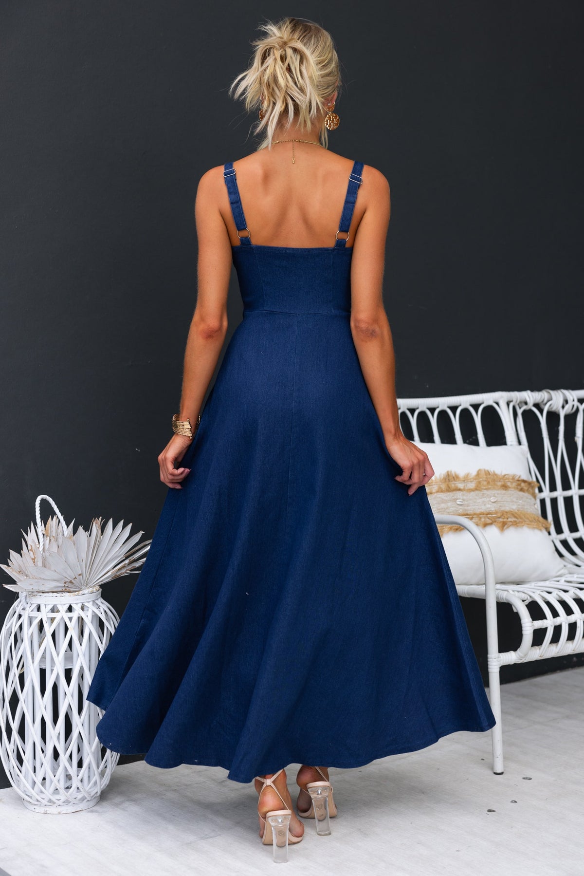 Miller Denim Maxi Dress – Amaroso Boutique