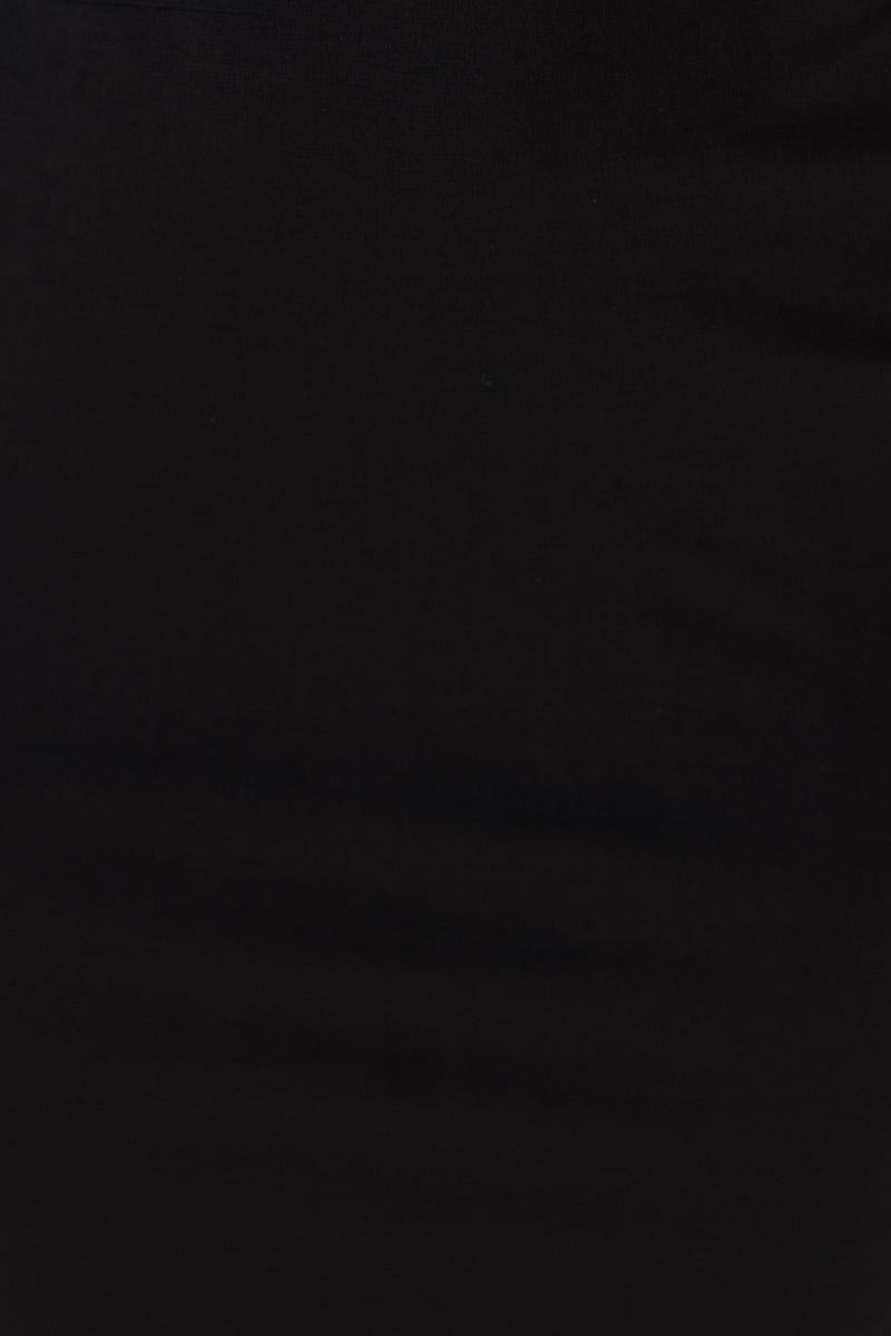 Close-up of black fabric texture, showcasing the stretch material of the Eyes On Me Maxi Dress.