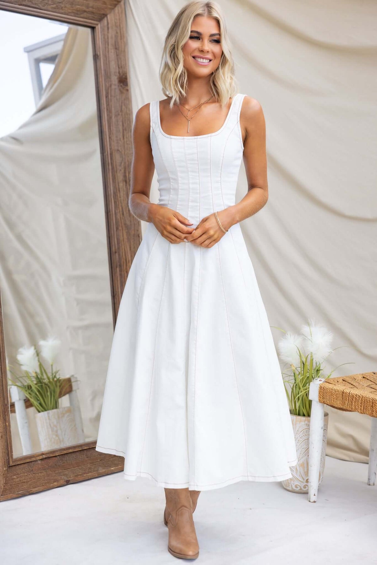 Annette Denim Maxi Dress