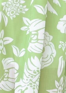 Floral print fabric with green and white design for Corio Midi Dress, featuring vibrant floral patterns.