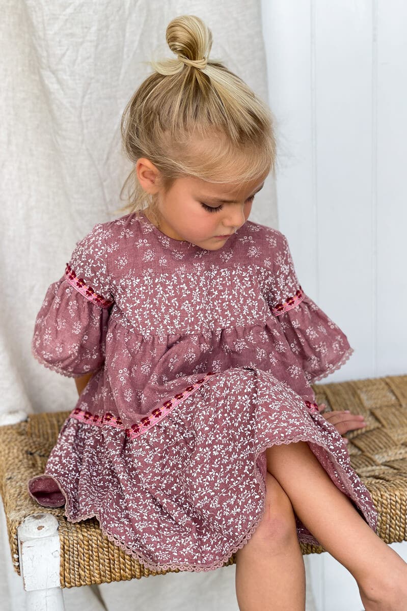 Mauve Print Dress