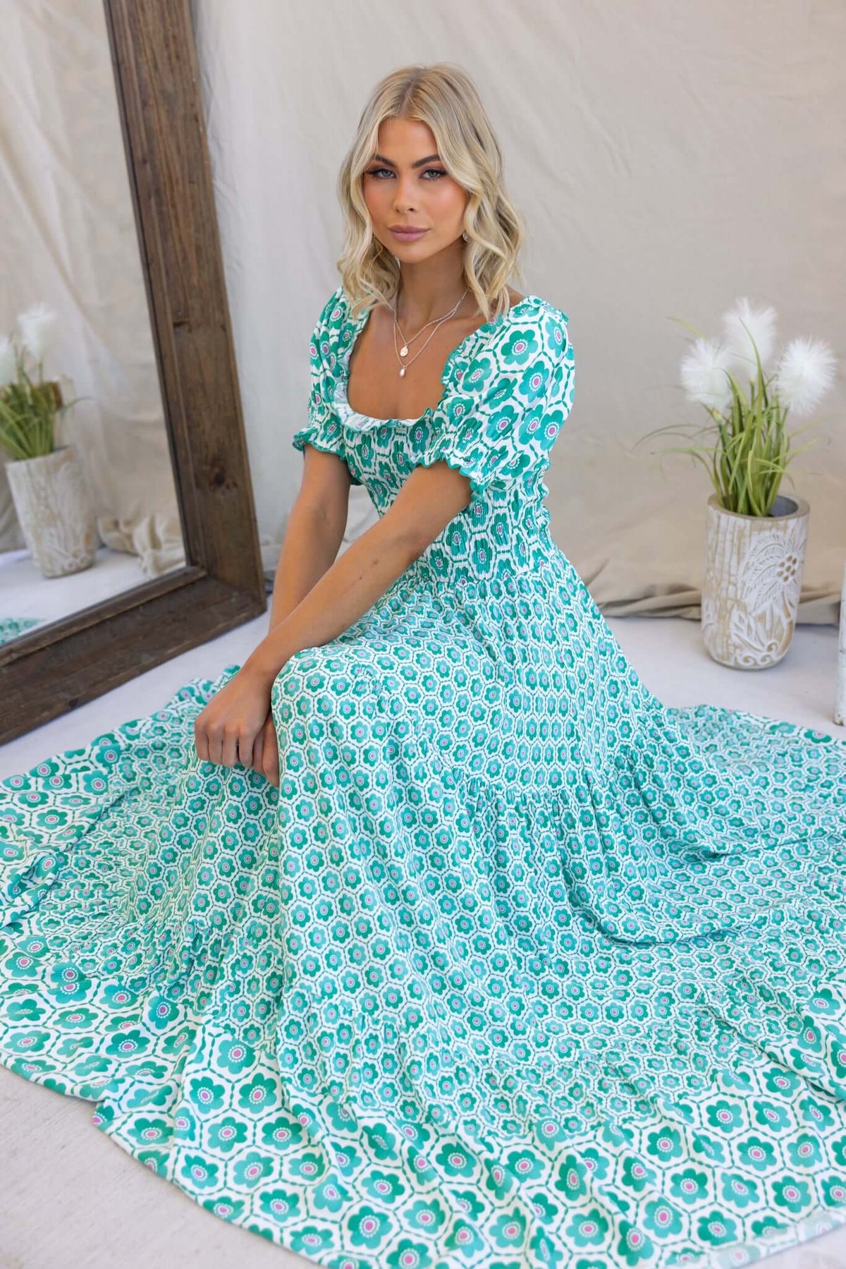 boat neck maxi dress pattern boat neck maxi dress pattern Floral Reverie Boatneck Maxi Dress S